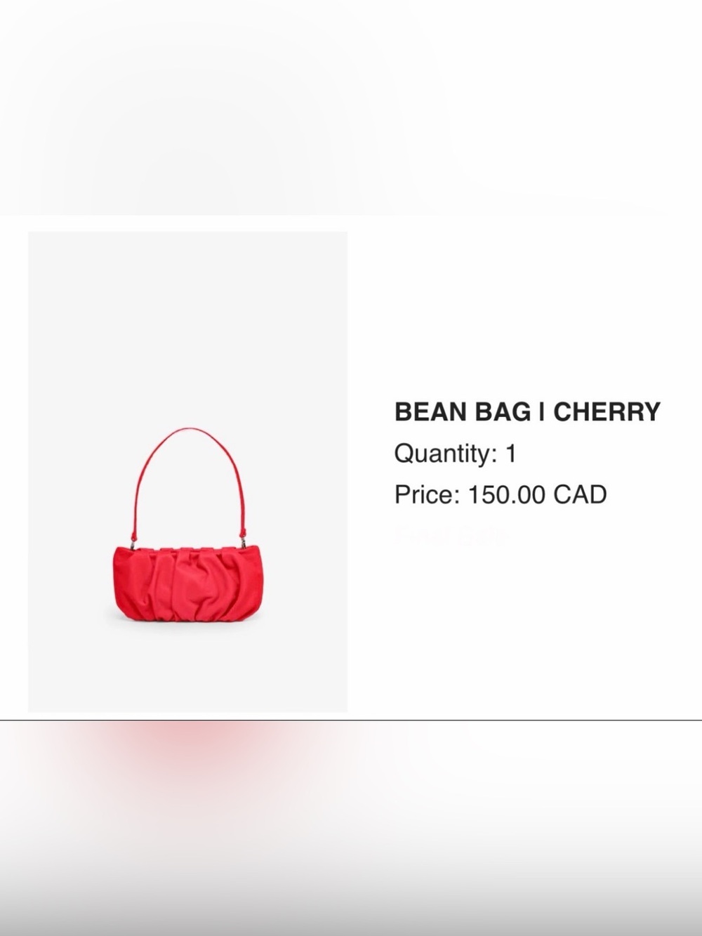 NWT STAUD Bean Bag Mini Shoulder Bag - Cherry Red